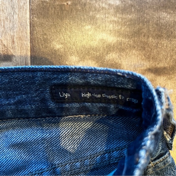 Citizens of Humanity Liya High Rise Classic Fit Crop Jeans DARK WASH - Picture 7 of 8